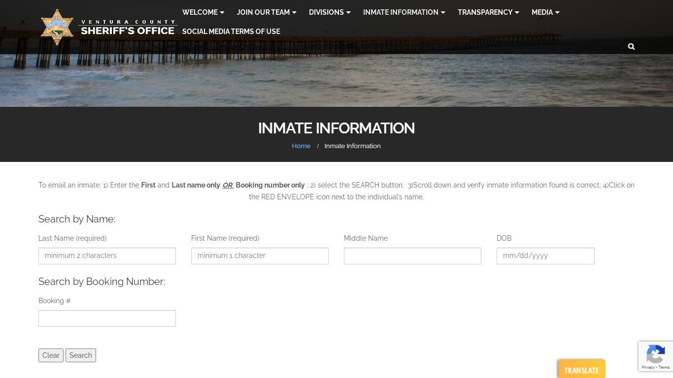 Inmate Information - Ventura County Sheriff's Office